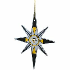 Best Sale 🔥 Unbranded Pittsburgh Penguins Stained Glass Snowflake Ornament 💯