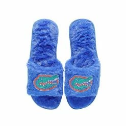 Flash Sale 🎉 Unbranded 👩 Women's FOCO Royal Florida Gators Rhinestone Fuzzy Slippers 🥰