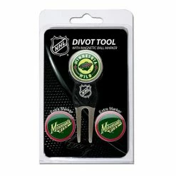 New 🎉 Unbranded Team Golf Minnesota Wild 4-pc. Divot Tool & Ball Marker Set 🥰