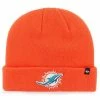 Discount 💯 Unbranded Men's '47 Orange Miami Dolphins Secondary Basic Cuffed Knit Hat 👍
