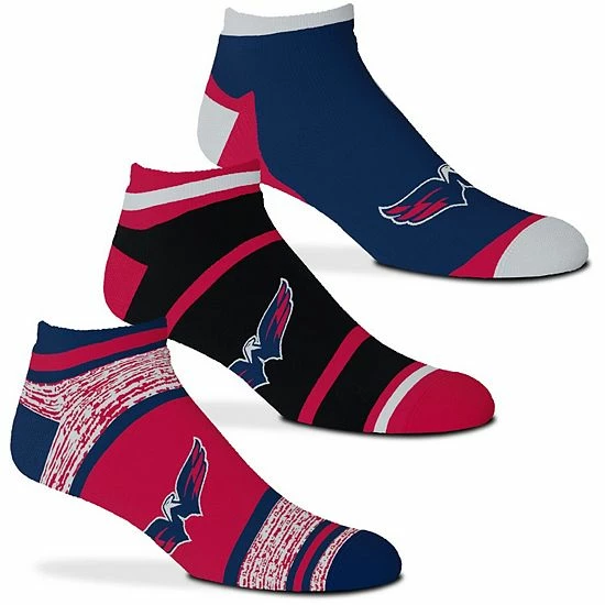 Best deal 😍 Unbranded For Bare Feet Washington Capitals Cash Three-Pack Ankle 🧦 Socks 👍 - Image 2