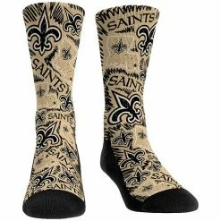 Cheap ⌛ Unbranded Rock Em 🧦 Socks New Orleans Saints Logo Sketch Crew 🧦 Socks 🎉