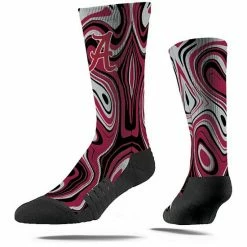 Promo 👏 Unbranded Men's Strideline Alabama Crimson Tide Oil Slick Crew 🧦 Socks 🌟