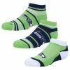 Hot Sale 👍 Unbranded Youth For Bare Feet Seattle Seahawks 3-Pack Cash Ankle 🧦 Socks 😍
