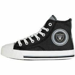 New ✔️ Unbranded Youth FOCO Las Vegas Raiders High Top Canvas 👟 Shoes 🛒