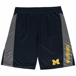 Best Pirce 😀 Unbranded Men's Navy Michigan Wolverines Big & Tall Textured Shorts ⌛
