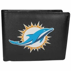 Brand new 🥰 Unbranded Men's Miami Dolphins Leather Bi-Fold Wallet 🧨