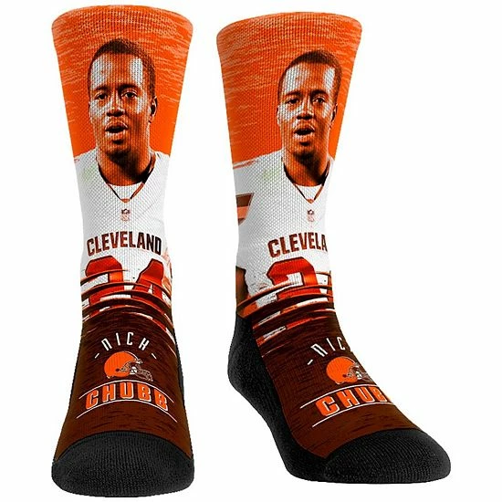 Best Pirce ๐ Unbranded Men's Rock Em ๐งฆ Socks Nick Chubb Cleveland Browns Player Jumbotron Crew ๐งฆ Socks โญ