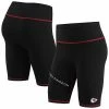Promo 😀 Unbranded 👩 Women's WEAR By Erin Andrews Black Kansas City Chiefs Bike Shorts ✔️