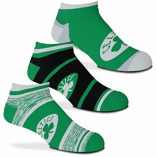 Budget โญ Unbranded Youth For Bare Feet Boston Celtics 3-Pack Cash Ankle ๐งฆ Socks โค๏ธ - Image 2