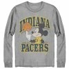 Coupon 🎉 Unbranded Men's Junk Food Gray Indiana Pacers Disney Mickey Team Spirit Long Sleeve T-Shirt 🔥
