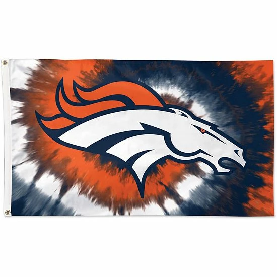 Brand new ๐ Unbranded WinCraft Denver Broncos 3' X 5' Tye Dye Deluxe Single-Sided Flag ๐