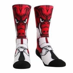 Wholesale 🧨 Unbranded Men's Rock Em 🧦 Socks Arkansas Razorbacks HyperOptic Mascot Crew 🧦 Socks 🎁