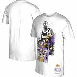 Budget 🔥 Unbranded Men's Mitchell & Ness Magic Johnson White Los Angeles Lakers Player Burst T-Shirt 🔔