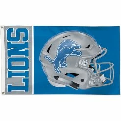 Discount 🛒 Unbranded WinCraft Detroit Lions 3' X 5' Helmet Deluxe Single-Sided Flag 😀