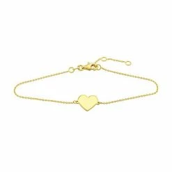 New 💯 Unbranded 14k Gold Flat Heart Bracelet 🧨
