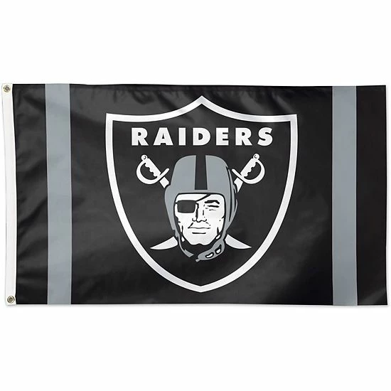 Brand new ⌛ Unbranded WinCraft Las Vegas Raiders 3' X 5' Vertical Stripes Deluxe Single-Sided Flag 👏