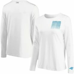 Promo ✔️ Unbranded 👩 Women's WEAR By Erin Andrews White Carolina Panthers Repeat Tri-Blend Long Sleeve T-Shirt ❤️