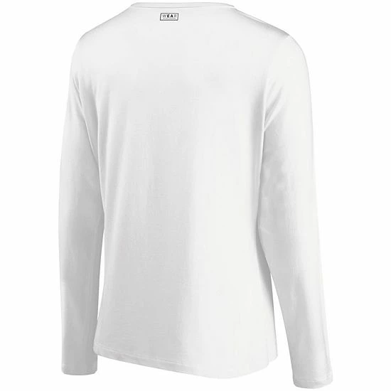 Promo ✔️ Unbranded 👩 Women's WEAR By Erin Andrews White Carolina Panthers Repeat Tri-Blend Long Sleeve T-Shirt ❤️ - Image 3