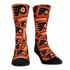 Budget 🔔 Unbranded Men's Rock Em 🧦 Socks Philadelphia Flyers Logo Sketch Crew 🧦 Socks ⌛