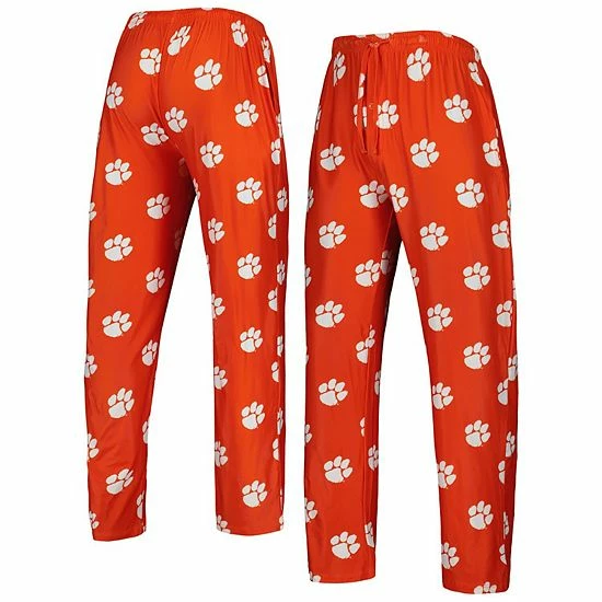 Best Sale ๐ Unbranded Men's Concepts Sport Orange Clemson Tigers Logo Flagship Allover Print Pants ๐ - Image 2