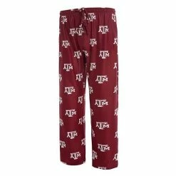 Promo ⭐ Unbranded Men's Concepts Sport Maroon Texas A&M Aggies Logo Flagship Allover Print Pants ✔️