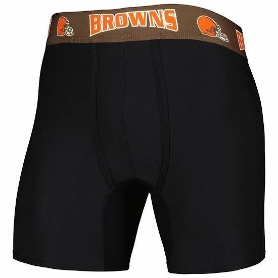Promo ๐ Unbranded Men's Concepts Sport Black/Brown Cleveland Browns 2-Pack Boxer Briefs Set ๐ - Image 3
