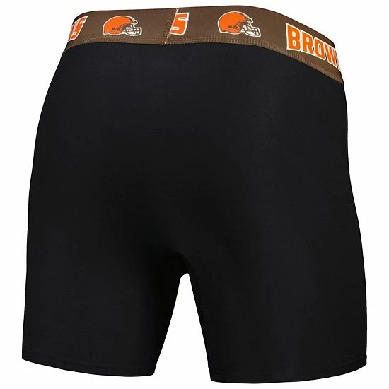 Promo ๐ Unbranded Men's Concepts Sport Black/Brown Cleveland Browns 2-Pack Boxer Briefs Set ๐ - Image 4