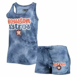 Promo 😍 Unbranded 👩 Women's Concepts Sport Navy Houston Astros Billboard Racerback Tank Top & Shorts Set ✔️