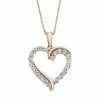 Top 10 ⌛ Unbranded 1/10 Carat T.W. Diamond 14k Rose Gold Vermeil Heart Pendant Necklace 😉