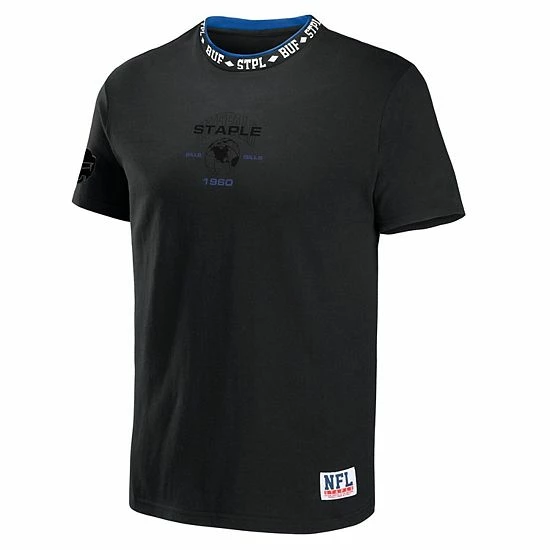 Deals ๐ฅ Unbranded Men's NFL X Staple Black Buffalo Bills Globe T-Shirt โ - Image 3