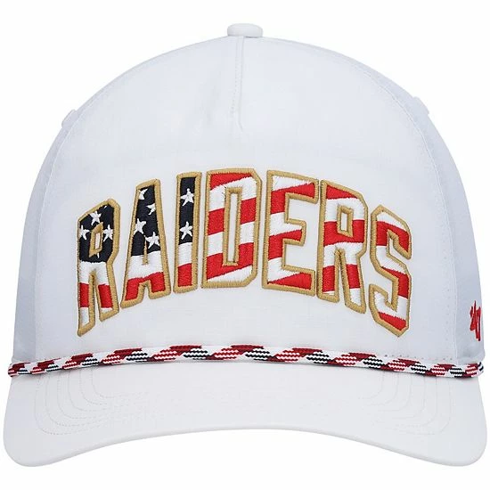 Best Sale ❤️ Unbranded Men's '47 White Las Vegas Raiders Hitch Stars And Stripes Trucker Adjustable Hat 🔥 - Image 3