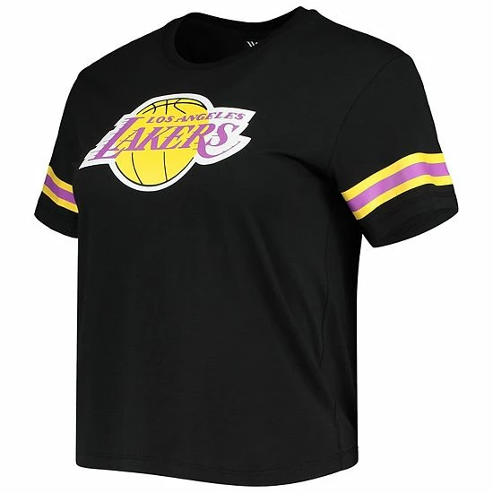 Wholesale ๐ Unbranded ๐ฉ Women's The Wild Collective Black Los Angeles Lakers Cropped T-Shirt ๐ - Image 3