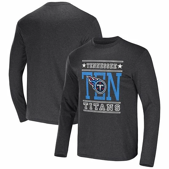 Budget 🤩 Unbranded Men's NFL X Darius Rucker Collection By Fanatics Heathered Charcoal Tennessee Titans Long Sleeve T-Shirt 🎁 - Image 2