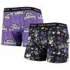 Best Pirce ✨ Unbranded Men's Pair Of Thieves Black/Purple Colorado Rockies Super Fit 2-Pack Boxer Briefs Set 👍