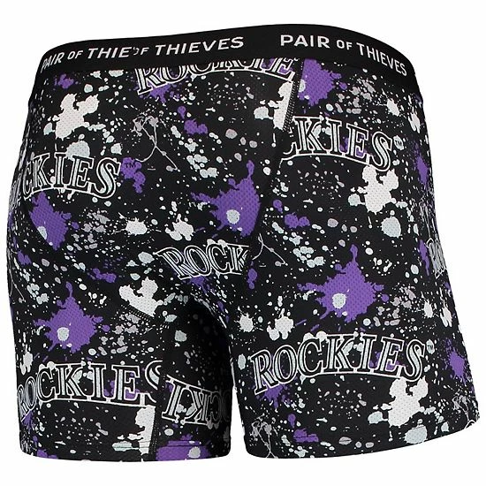Best Pirce ✨ Unbranded Men's Pair Of Thieves Black/Purple Colorado Rockies Super Fit 2-Pack Boxer Briefs Set 👍 - Image 4