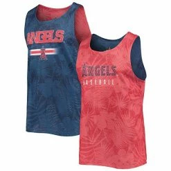 Best deal 👏 Unbranded Men's FOCO Red/Navy Los Angeles Angels Floral Reversible Mesh Tank Top 🧨
