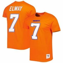Best reviews of ✨ Unbranded Men's Mitchell & Ness John Elway Orange Denver Broncos Retired Player Logo Name & Number T-Shirt 🎉