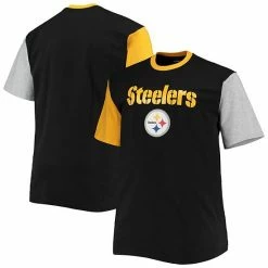 Wholesale ✨ Unbranded Men's Black/Gold Pittsburgh Steelers Big & Tall Colorblocked T-Shirt 🔥