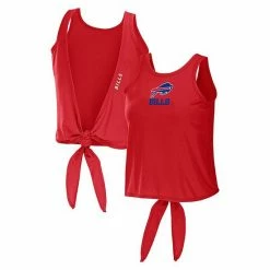 Top 10 🤩 Unbranded 👩 Women's WEAR By Erin Andrews Red Buffalo Bills Open Back Twist Tie Tank Top ⭐