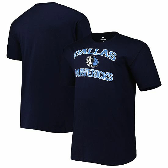 Wholesale 🥰 Unbranded Men's Navy Dallas Mavericks Big & Tall Heart & Soul T-Shirt ❤️ - Image 2