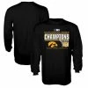 Cheap ✨ Unbranded Men's Blue 84 Black Iowa Hawkeyes 2022 Big Ten Men's 🏀 Basketball Conference Tournament Champions Locker Room Long Sleeve T-Shirt ✨