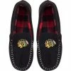 Deals 🔔 Unbranded Men's FOCO Chicago Blackhawks Team Logo Flannel Moccasin Slippers 🧨