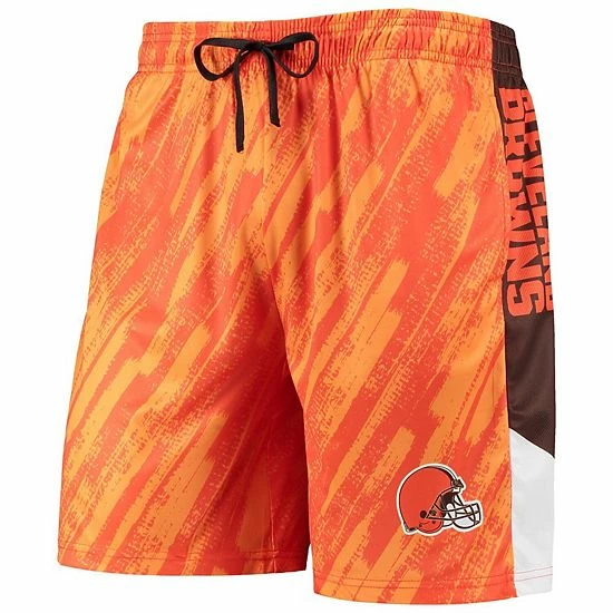 Cheap 🔔 Unbranded Men's FOCO Orange Cleveland Browns Static Mesh Shorts 🔔 - Image 3