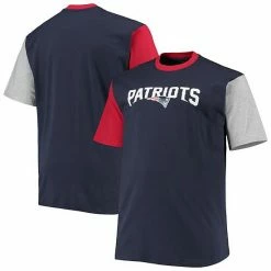 Best reviews of 🎁 Unbranded Men's Navy/Red New England Patriots Big & Tall Colorblocked T-Shirt 🛒