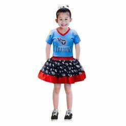 Buy 😀 Unbranded 👧 Girls Youth Navy Tennessee Titans Tutu Tailgate Game Day V-Neck Costume 🎁