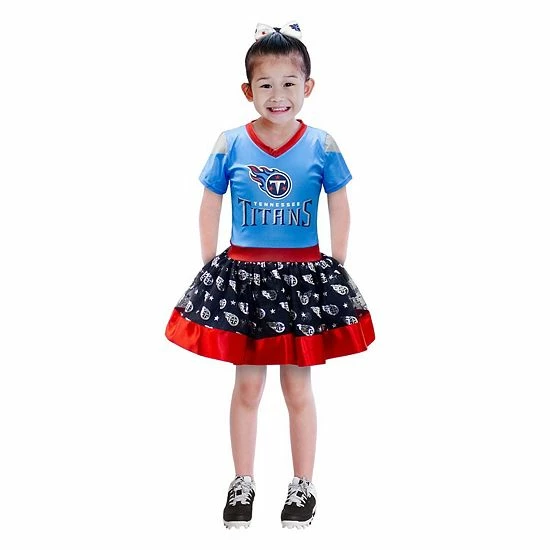 Buy ๐ Unbranded ๐ง Girls Youth Navy Tennessee Titans Tutu Tailgate Game Day V-Neck Costume ๐ - Image 2