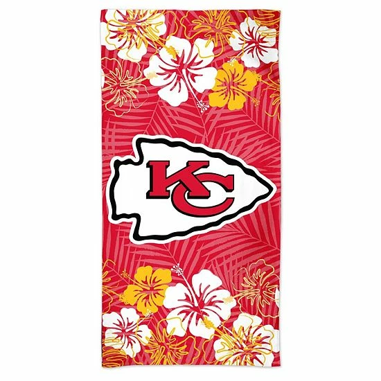 Budget 🎉 Unbranded WinCraft Kansas City Chiefs 60'' X 30'' Floral Spectra Beach Towel 😍