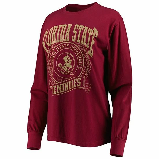 Flash Sale ๐ Unbranded ๐ฉ Women's Pressbox Garnet Florida State Seminoles Big Country Laurels Long Sleeve T-Shirt โญ - Image 3