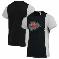 Best deal 🔥 Unbranded Men's Refried Apparel Black/Heathered Gray Kansas City Chiefs Sustainable Split T-Shirt 👍